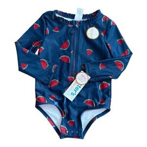Carter's Blue and Red Rashguard Swim Set